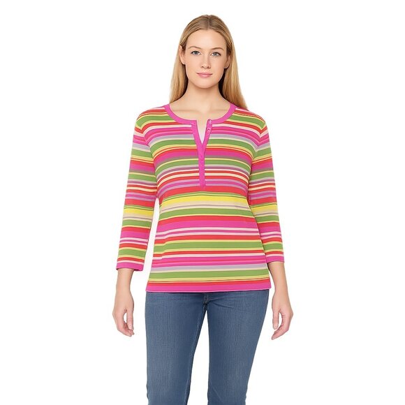 Jones New York Tops - 2/$24 Jones New York Signature Striped Knit Popover Top Multi Medium#A0266 TRB2